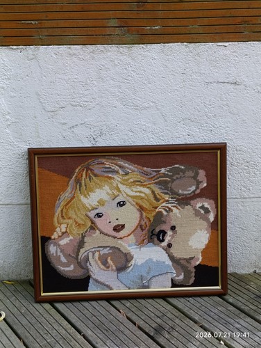 Canevas fini petite fille - canevas,