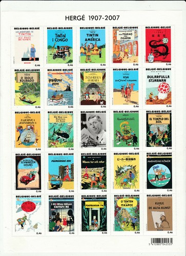Herge tintin timbres - herge,