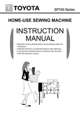Toyota sp100 series j15 sewing - sp100,