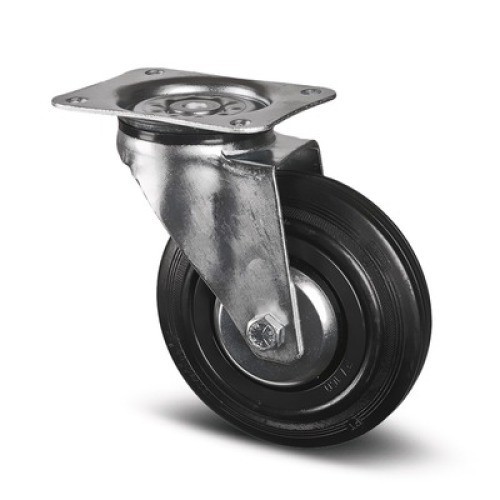 Roulette pivotante sur platine