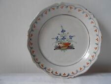 Ancienne assiette faience  Centre France... 18/19ème...  Antique  ceramic plate