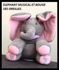 Peluche musical, interactive éléphant
