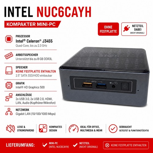 Intel nuc6cayh mini - pc,