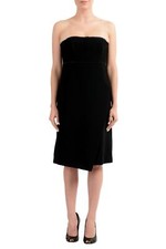 Hugo Boss "Dekety" Women's Black Sleeveless Corset Sheath Dress US 4 IT 40
