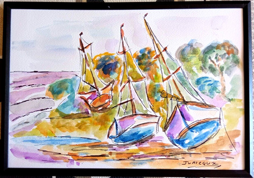 Aquarelle marine les voiliers - aquarelle,