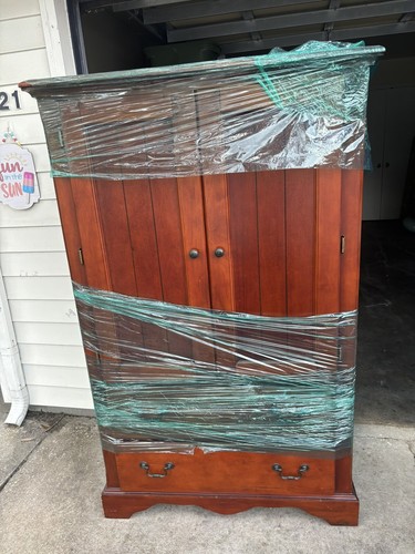 Cherry wood armoire - cherry,