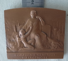 Médaille Bronze Compagnie Générale d'Électricité signée E. BLIN