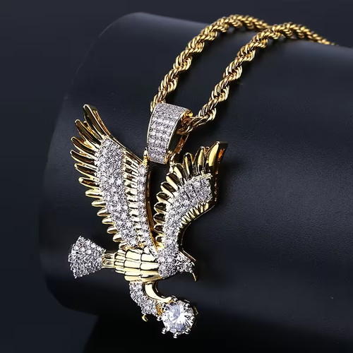 Collier aigle doré - 🦅,