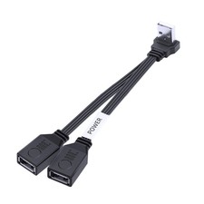 Câble Y Répartiteur Double USB 90 degrés PD 65W Câble de charge rapide court ...