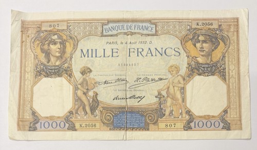 Billet banque 1000 francs 1932 - francs,