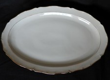 Grand plat ovale Porcelaine de Sologne "LAMOTTE" (très bon état) 24.5 x 38 cm
