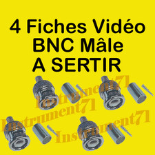 4 Fiches Vidéo BNC Mâle