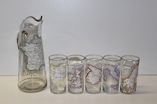 Exceptionnel  service à orangeade émaillé décor France et Europe 1900