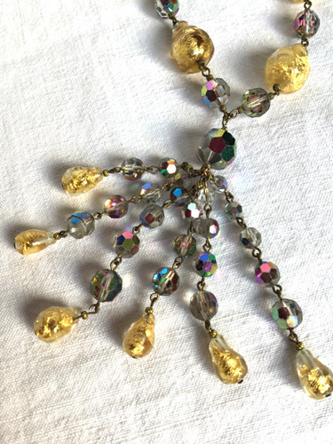 Collier sautoir murano ancien - murano,
