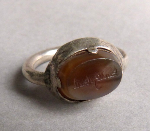 Bague argent intaille sur - argent,