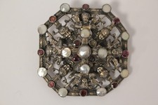 Broche angelots argent grenats - angelots,