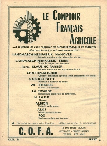 Publicité ancienne comptoir