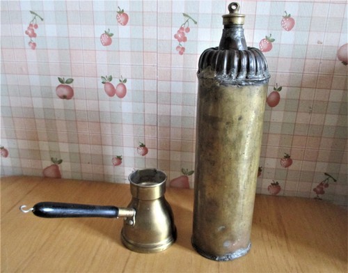 Lot objets cuivre ou - objets,
