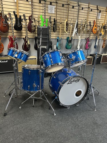 Vintage ludwig blue sparkle - blue,