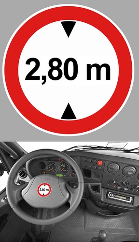 Limit height 80m truck - 2.80m,