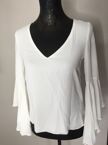 Chemisier blanc drapé zara - drapé, xs