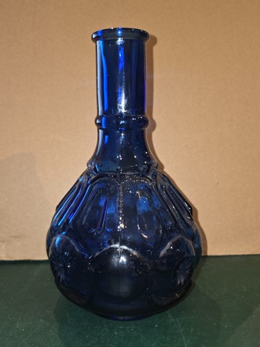 Bouteille vase verre bleu - bouteille,