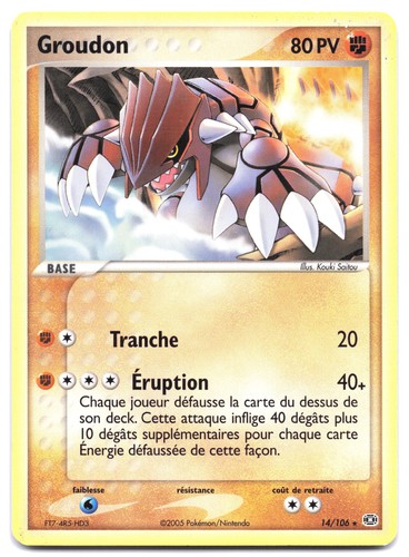Carte pokémon groudon - groudon, 14/106