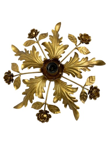 Ceiling lamp wrought iron - , leaf