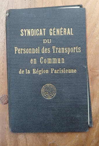 Carte syndicale stcrp ratp - carte,
