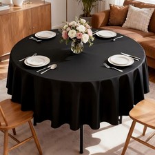 Noir rond nappes 178cm - noir,