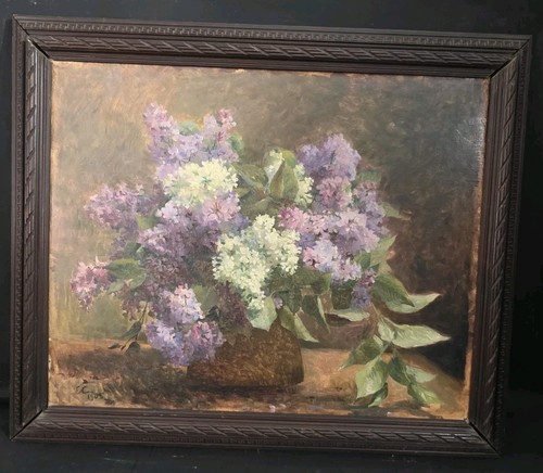 Tableau ancien huile nature - tableau,