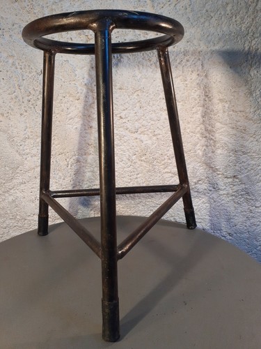 Tabouret tripode métal - mÉtal, plein
