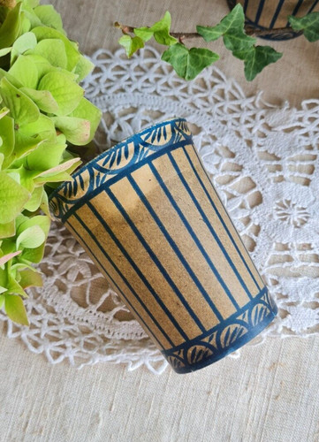 Ancien pot verre miel - de,