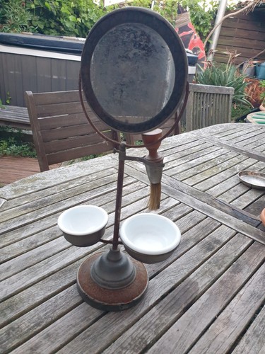 Barbier ancien son miroir - barbier,