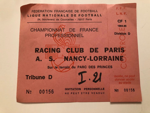 Ancien ticket entier rc - entier, ))