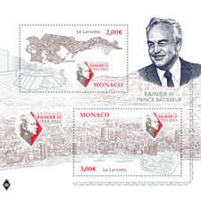 Monaco feuillet LE LARVOTTO Neuf** RAINIER III, PRINCE BÂTISSEUR  2023
