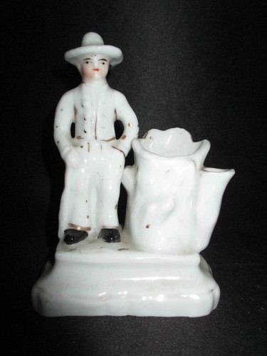 Ancien encrier porcelaine - en,