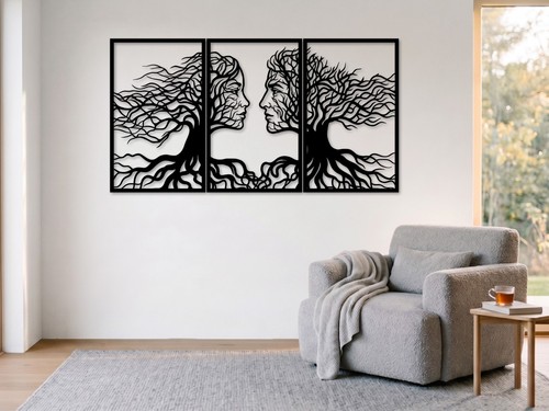 Tableau mural bois - en, 3d