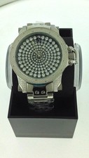 NEW Techno Master TM-2115 Black & White Diamond  Watch Men's 1/4 CTS  