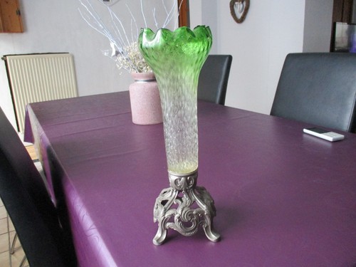 Ancien vase art nouveau - vase, verre