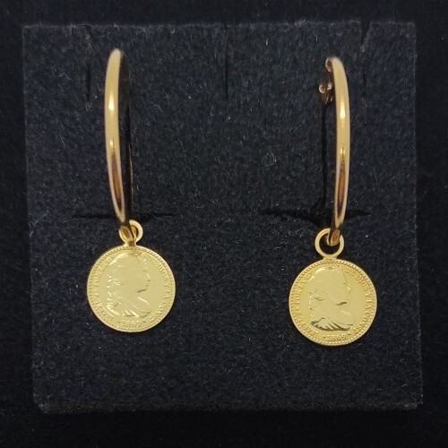 Boucles 18k 750 mls - or,