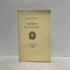 EDITION ORIGINALE LIMITÉE vélin - Paul LÉAUTAUD - NOTES RETROUVÉES - 1942 - 