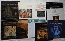 Lot x10 disques vinyles 33 T. Musique Classique de la RENAISSSANCE, Madrigal ...