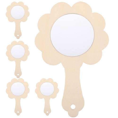 5pcs diy miroir bois - 5pcs, en