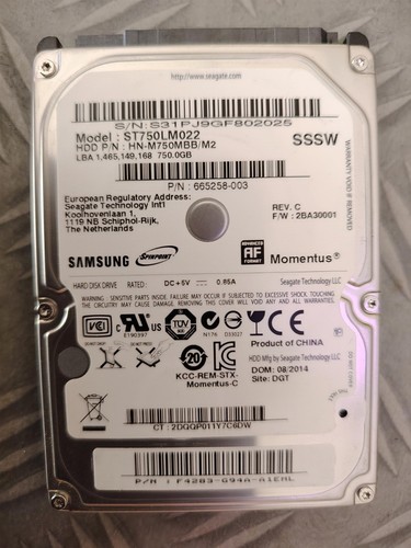 Disque dur interne samsung 750 - dur,
