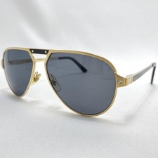 Lunettes de soleil Cartier CT0101S 001 60-14 140 monture dorée larme Bismarck...