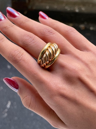 Bague jonc jaune k - jonc,