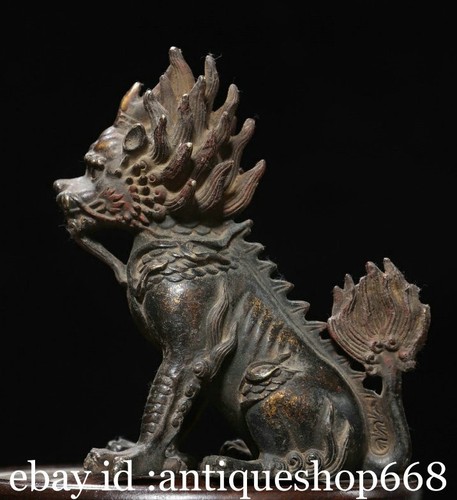 Ancienne statue la bête - statue,