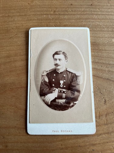 Photo ancienne cdv militaire - ancienne,
