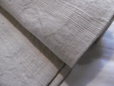 Nappe de vigneron XIXéme lin écru à liteaux (2)